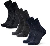 DANISH ENDURANCE Wandelsokken - Lichte Merino Wol Sokken met Blaarbescherming - Unisex - 3 Paar - Maat 48-51