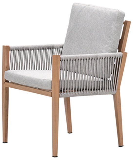 Garden Impressions Sardinia dining fauteuil - light teaklook - TPU rope sand - dark sand