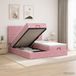 Maison Exclusive - Lit Ottoman avec matelas avec tête de lit 2 pièces rose velours