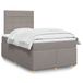 Maison Exclusive - Sommier à lattes de lit avec matelas taupe 120x190 cm tissu