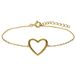 Lucardi - Dames Zilveren goldplated armband - Armband - 925 Zilver - Goudkleurig - 19 cm