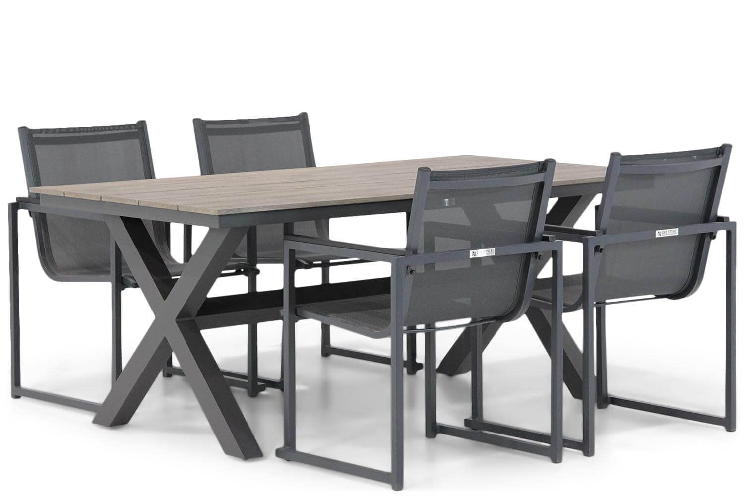Lifestyle Garden Furniture Lifestyle Delgada/Forest 180 cm dining tuinset 5-delig - 7423622766711