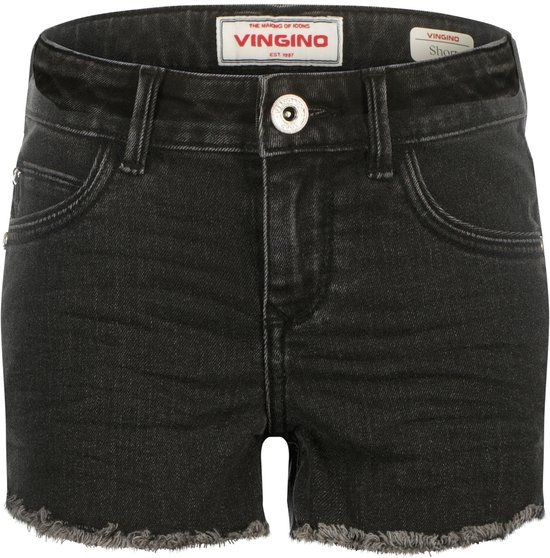 Vingino - Daizy - Meisjes - Korte broeken - Black Denim - Maat 128