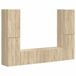 vidaXL Tv-meubelset - 6 st - 31 x 30 x 60 cm - Sonoma Eiken
