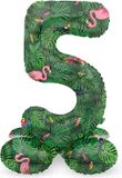 Folat Staande Folieballon Cijfer 5 Jungle Vibe - 41 cm