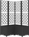 vidaXL Plantenbak met latwerk - Zwart - 80x80x136 cm