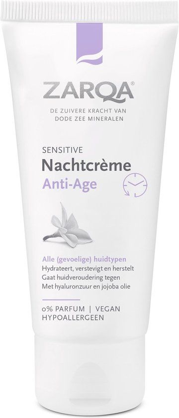ZARQA Nachtcreme Anti-Age - 50ml - Hydraterend, Verstevigend & Herstellend - Rijpe Huid