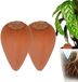 Merkloos Relaxdays Waterdruppelaars - set van 2 - 350 ml - met deksel - keramiek - terracotta