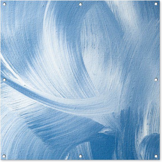 GreatGardenPosters Tuinposter - Blauw - Acrylverf - Design - 100x100 cm - Buitenposter