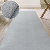 ANRO Badmat Grijs 90x200cm Dun 3mm Antislip Douchemat Microvezel Wasbaar