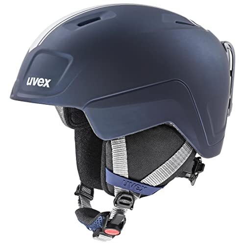 UVEX heyya pro, Skihelm Unisex-Jeugd, race midnight - silver mat, 54-58 cm