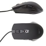 SIMPLETEK Ergonomische optische gaming-muis, bekabeld, USB-7 toetsen, programmeerbaar, instant-sensor A825 7200 DPI Switch | zwart, LED-verlichting RGB eSports