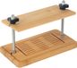 Merkloos Relaxdays Tofu pers bamboe RVS vegan persvorm met opvangschaal, 17,5 x 25,5 x 14 cm, natuur