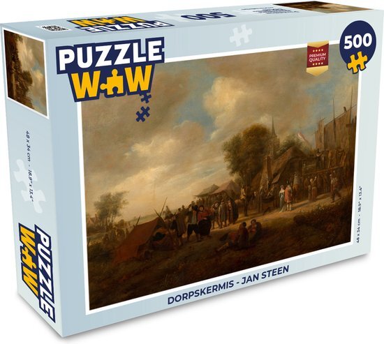 MuchoWow Puzzel Dorpskermis - Jan Steen - Legpuzzel - Puzzel 500 stukjes - Sinterklaas cadeautjes - Sinterklaas voor grote kinderen