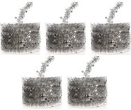 Merkloos Decoris Kerstslinger - 5 stuks - Sterren - Zilver - 700 cm