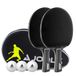 JOOLA Tafeltennis Set Black Duo PRO 2 tafeltennisbatjes + 3 tafeltennisballen + tafeltennishoes, zwart, 6-delig