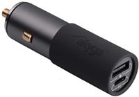 Akyga AK-CH-26 USB-oplader 100 W 1x USB-C, 1x USB-A QC 3.0, USB PD 3.0 Grijs Auto, Vrachtwagen GaN, Snellader