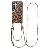 Selencia Hoesje - Samsung Galaxy S26 Ultra - Backcover met koord en pashouder - Leopard