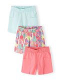 Minoti Korte broek meisjes 3-pack met tropische print - 100% katoen