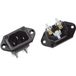 Bachmann C14 stroomstekker | inbouw | schroefaansluiting | zwart