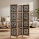Homestyle4u Paravent - 120x170 cm - Brun - 3 pièces