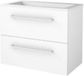 Basic Line Ice-Line Basic-Line Start 46 Badkamermeubelset - 80 x 46 cm - Met Grepen - 2 Lades - Acryl Wastafel - Zonder Kraangat - Ice White