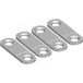 Domax Platine de raccordement en acier, 40 - 100 mm Set de 4 pièces, 37 x 13 x 2,0 mm