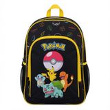 Pokémon - Rugzak - 40 cm - Premium Schooltas - Pikachu, Charmander, Squirtle & Bulbasaur - 16 Liter - Gevoerde Rug & Schouderbanden - 6-12 Jaar