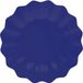 Givi Italia Feestbordjes - schulprand - 8x - marine blauw - rond - papier/karton - 27cm - duurzaam - wegwerpbordjes - kinderfeestje