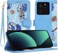 Techsuit Hoesje geschikt voor Xiaomi 13T/13T Pro - FlipCraft Book Wallet Case met koord - Vibrant Blue