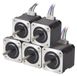 Moteur pas à pas Nema 17, couple 45 Ncm, 1,5 A, diamètre 39 mm, 4 fils, lot de 5