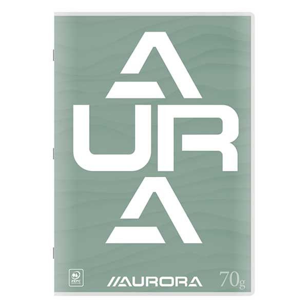 Aurora ruled notebook A4 green 36 sheets (5 mm)