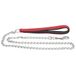 CHAPUIS SELLERIE SLA070 Hondenriem - gedraaide stalen ketting diameter 3 mm - polslus nylon rood - lengte 1,20 m - maat L