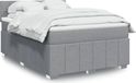 Maison Exclusive - Sommier à lattes de lit avec matelas gris clair 140x200cm tissu