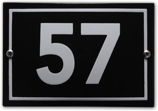 EmailleDesignÂ® Huisnummer model Phil nr. 57