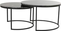Light & Living Salontafel ALFIO Ø75x45.5cm Bruin Set van 2