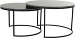 Light & Living Salontafel ALFIO Ø75x45.5cm Bruin Set van 2
