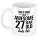 Bellatio Decorations This is what an awesome 27 year old looks like - cadeau koffiemok - beker - 300 ml - verjaardag 27 jaar - kado mok / beker