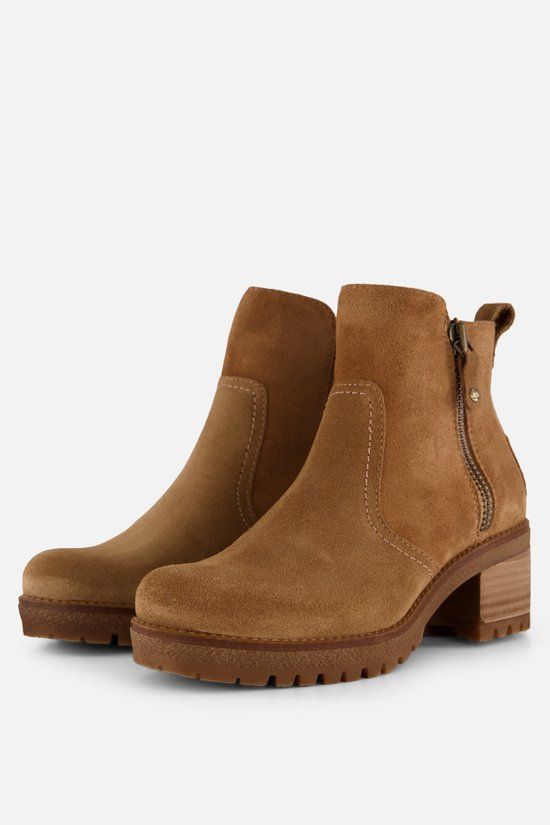 Panama Jack Pauline B13 Enkellaarsjes cognac Suede - Dames - Maat 37