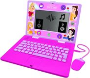 Lexibook Disney Princess Tweetalige educatieve laptop met 170 activiteiten (85 in elke taal) 6,7" scherm EN/FR