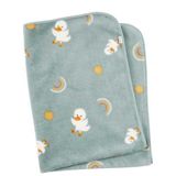 Sterntaler Knuffeldeken pluche met allover motief eend Edda Lou, 75 x 100 cm