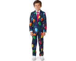 Suitmeister Confetti Balloons Jongens Pak Blauw Maat S
