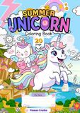 Summer Unicorn Coloring Book: 20 Adorable Kawaii Unicorn Designs to Color for Kids Ages 3–8
