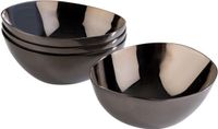 APS Schaaltjes PEBBLES, gunmetal, set van 4