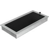 Kratki Ventilatierooster voor open haarden, gepoedercoat roestvrij staal, licht, 20 x 42,6 x 4,5 cm, gepolijst met jaloezieën (lamellen)