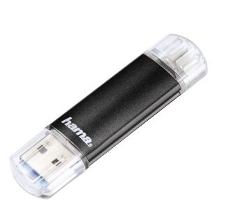 Hama Laeta Twin USB-stick - 16GB - Zwart