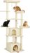 ZKOO B.V. Poteau griffoir de 2 mètres de haut pour 2-3 chats, avec plusieurs étages, hamac et jouets inclus, beige