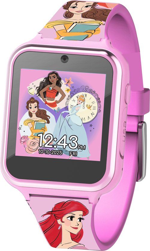 Accutime Princess Smartwatch Kinderen - Roze - 8 Functies - Polshorloge