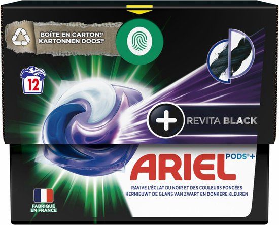 Ariel All-in-1 Pods+ Revita Black - 48 wasbeurten - Donkere was - 12 stuks
