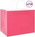 VidaXL Papieren zakken 250 st met hengsels 32x22x24 cm roze